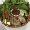 bò cuộn rau rừng