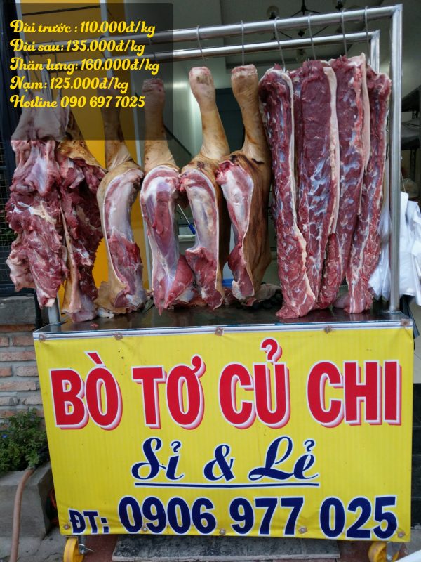 giá thịt bò tơ củ chi